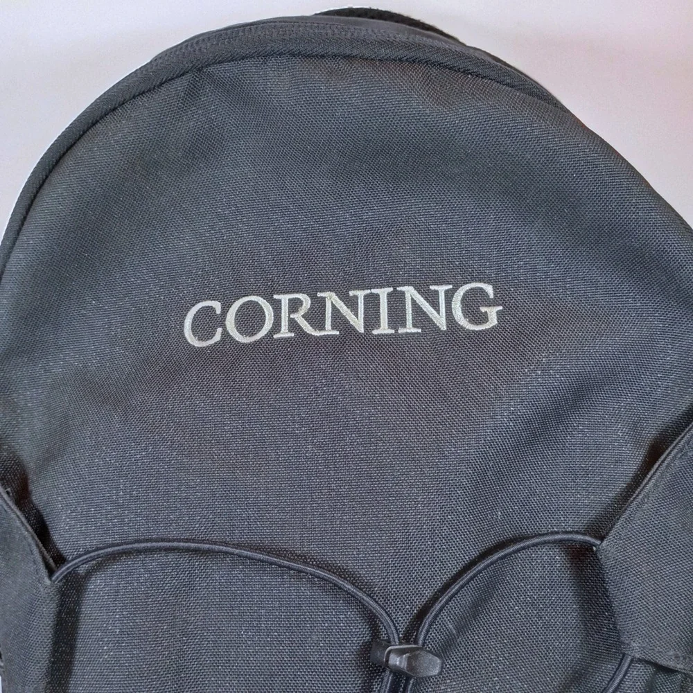 The North Face Groundwork Backpack Black FlexVent Laptop Bag Embroidered Corning